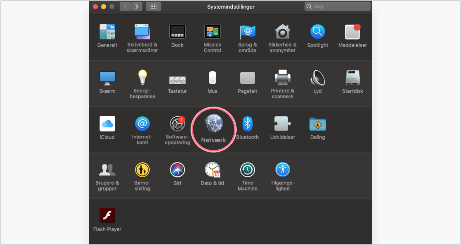 Sådan ændrer du DNS på Mac OS X: trin 1