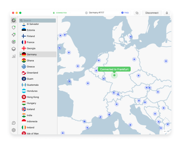 German IP address