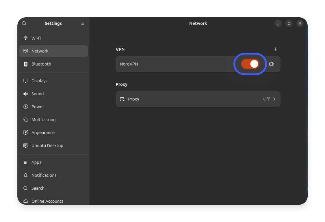How to set up a VPN on Ubuntu using the GUI: Step 8
