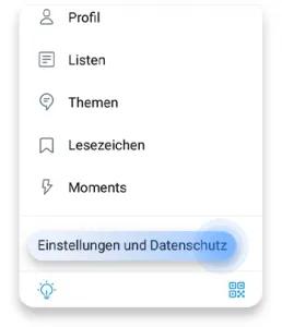 twitter account löschen (app): schritt 1