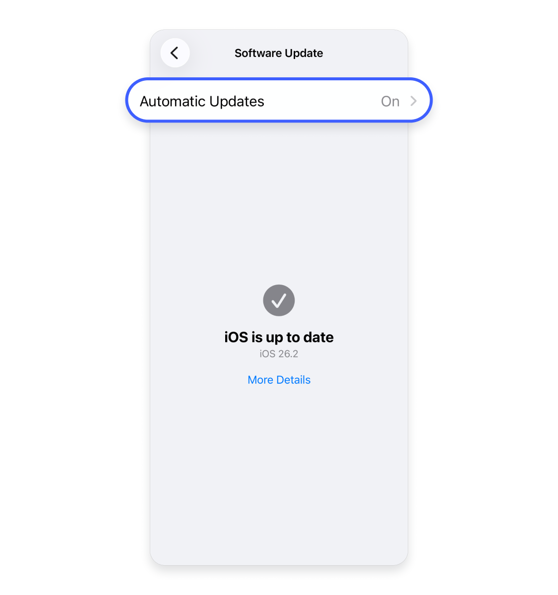 How to set up automatic software updates to improve iPhone security: Step 3.