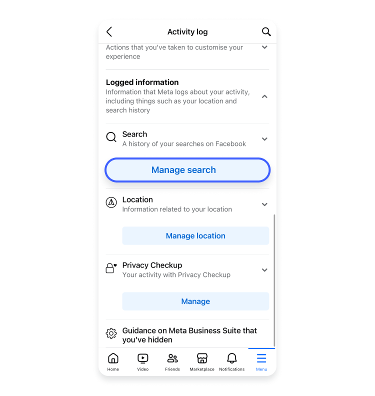 Search history 38