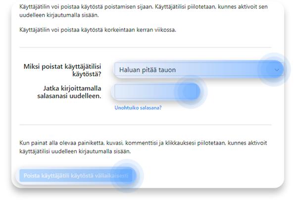instagram tilin poistaminen: vaihe 3