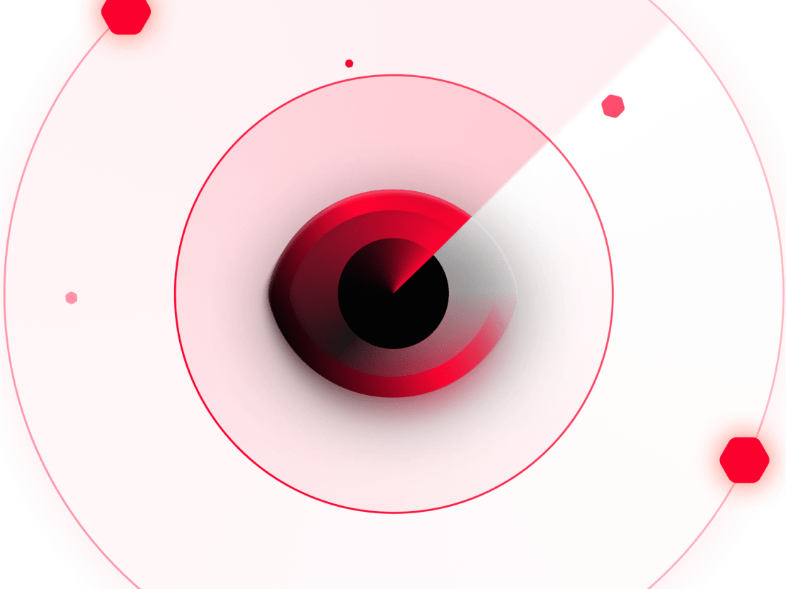 Ein Radar, das aktiv nach Datenlecks sucht und die Überwachung des Dark Webs in Aktion darstellt.