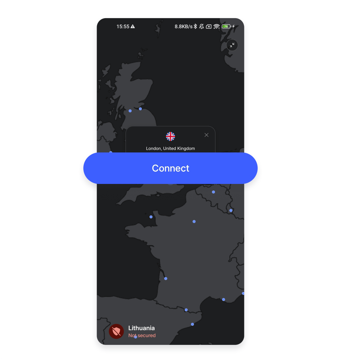Change VPN location Android 3