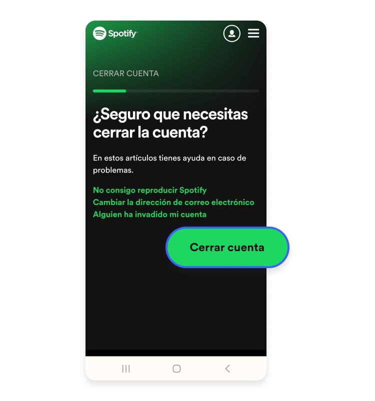 Cómo eliminar mi cuenta de Spotify