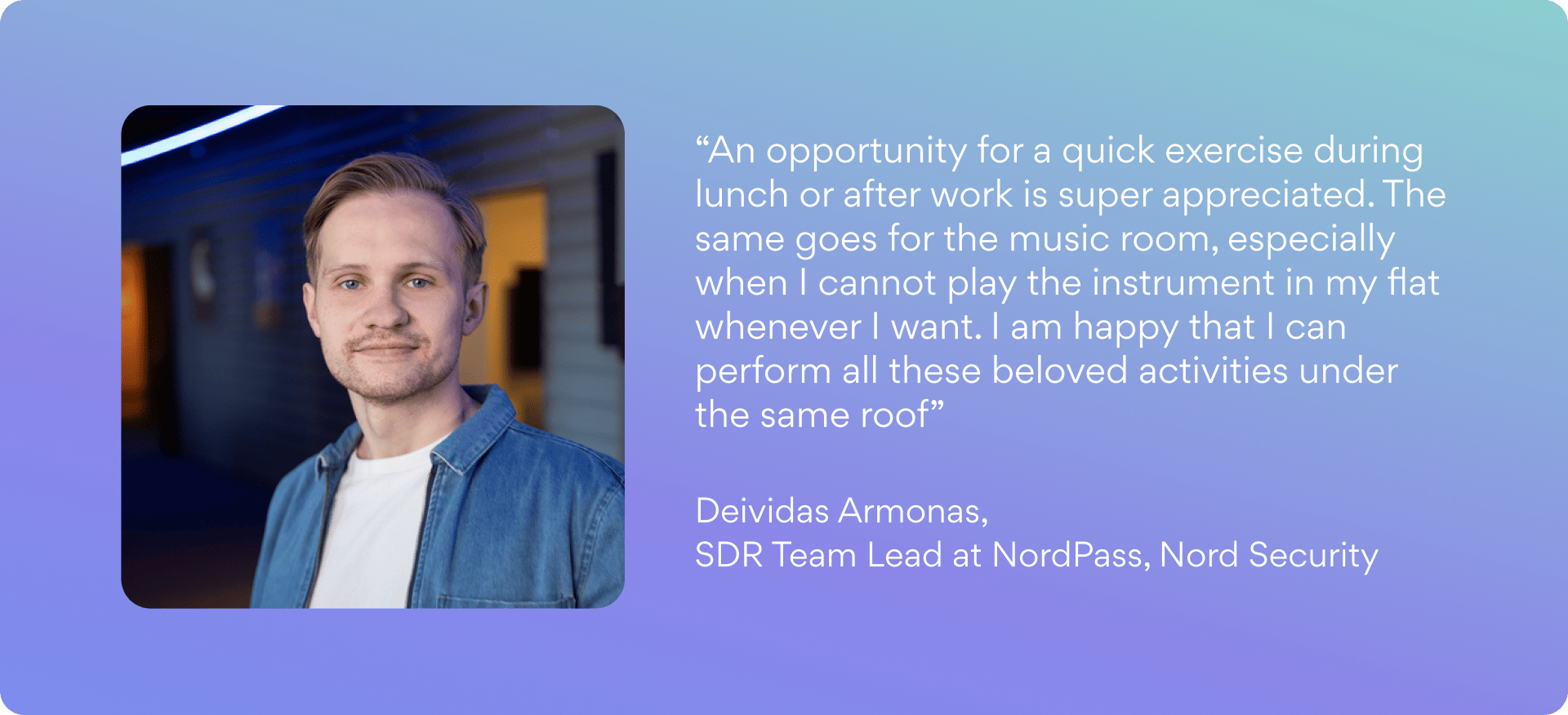 Deividas Armonas, SDR Team Lead at NordPass.