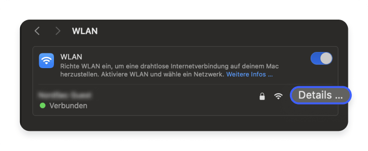 Proxyserveradresse finden MacOS Schritt 3