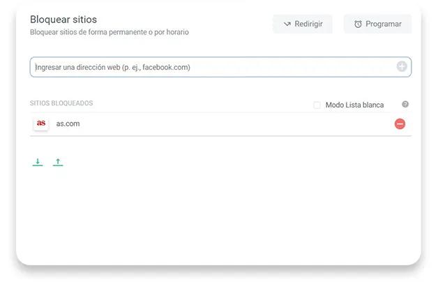 como bloquear una pagina web