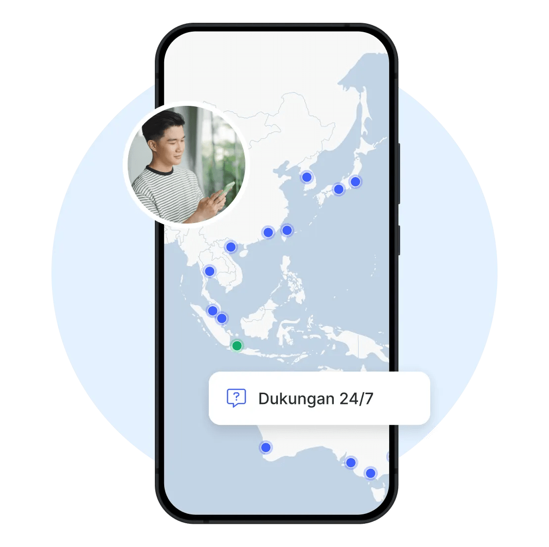Hubungi kami melalui obrolan langsung dukungan pelanggan NordVPN