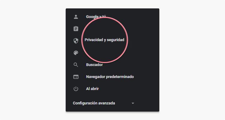 cómo eliminar las cookies en Chrome paso 2