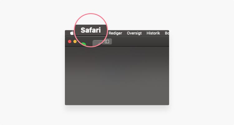 Ryd cache i Safari: trin 1