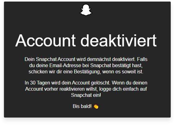 Wie kann ich meinen Snapchat-Account löschen Schritt 5