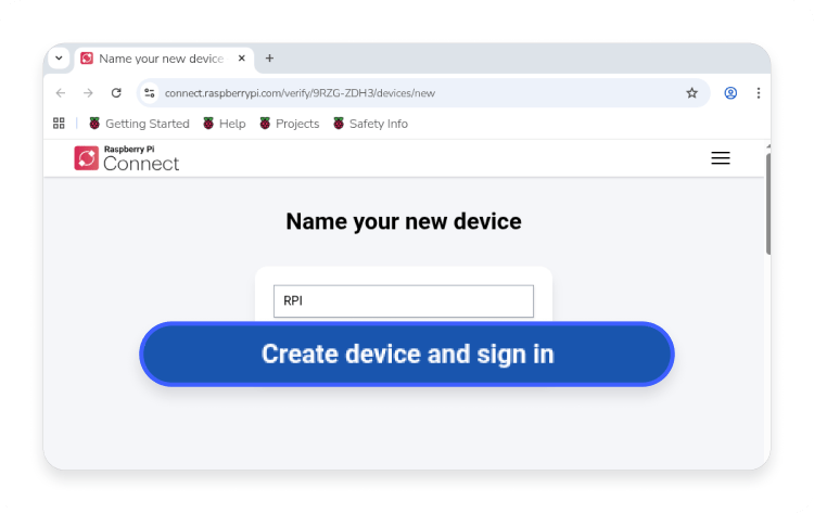 Sign in and link your device: Step 2