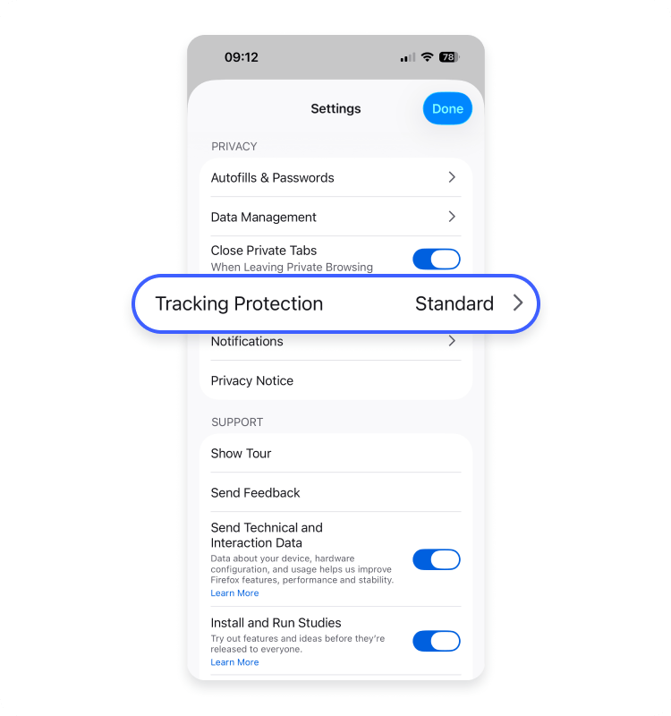 Mozilla Firefox iPhone app step 6