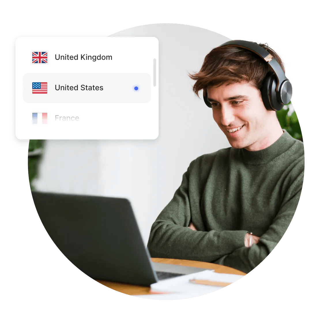 Browsing with a VPN connection using NordVPN&#39;s fast servers.