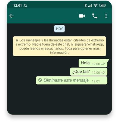 borrar mensajes de Whatsapp: paso 4