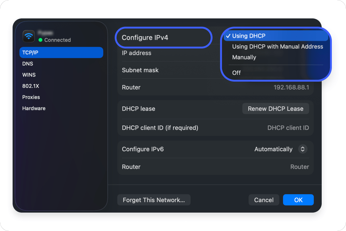 How to set a static IP on a Mac: Step 4