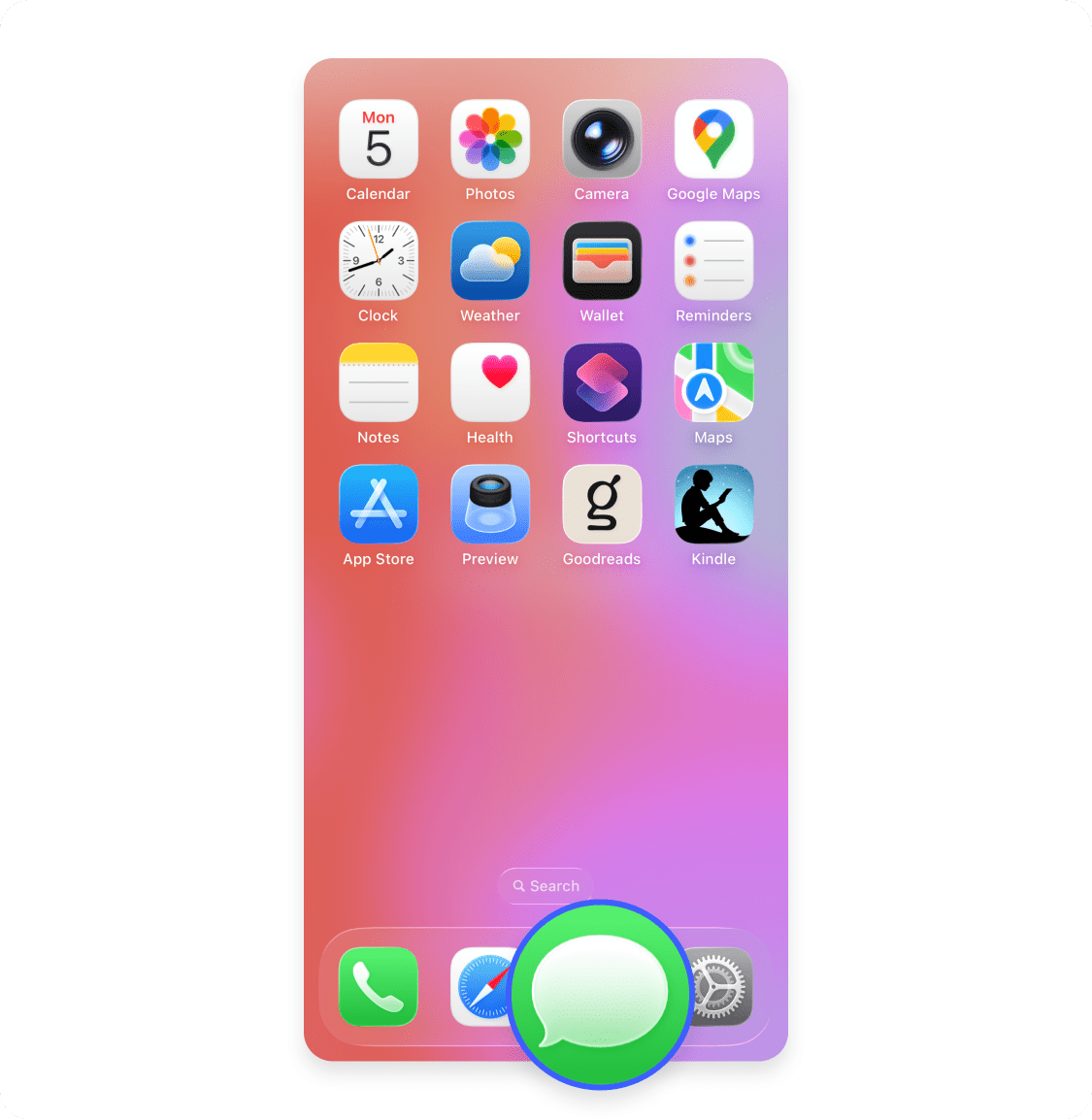 Recovering deleted messages from the “Recently deleted” folder Step 1