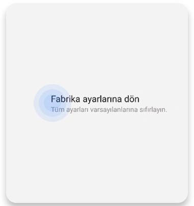Android Fabrika Ayarlarına Sıfırlama Aşama 4