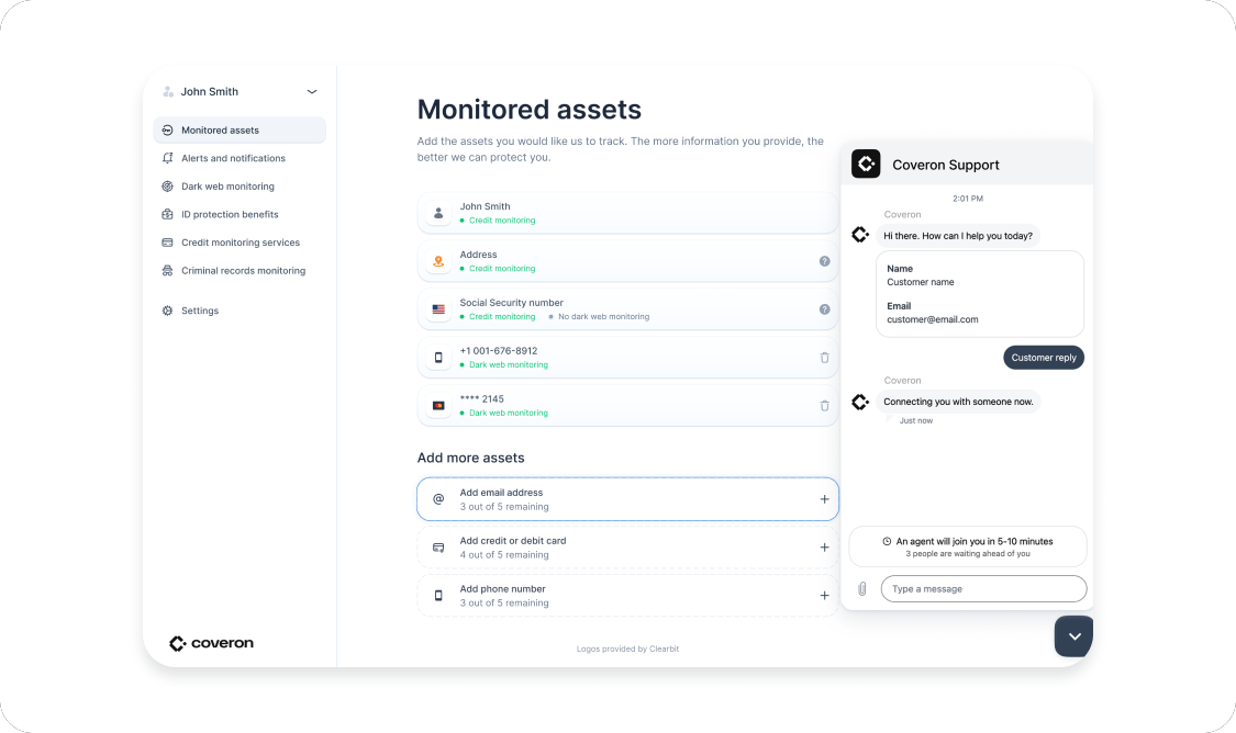 Coveron customer support