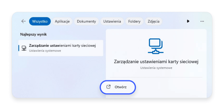 Zmiana dns: krok 2