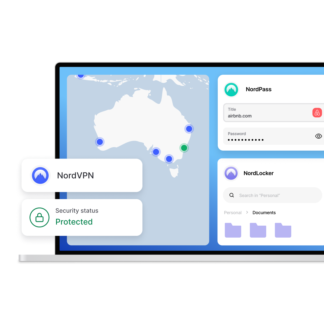 Digital device protection with Nord Security products: NordVPN, NordPass, NordLocker.