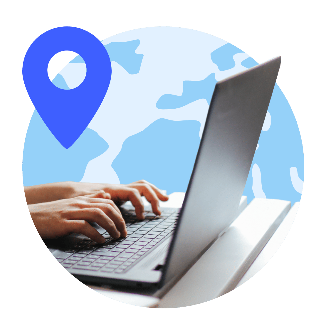 A person is using NordVPN to connect an European server.