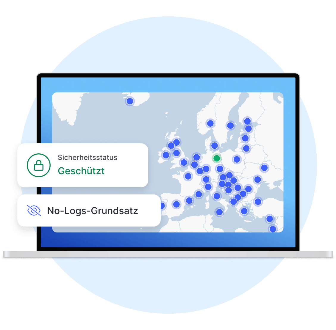 Laptop-Verbindung schnell geschützt Deutschland.